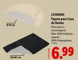 Lidl Tapete para Casa de Banho Livarno promoção