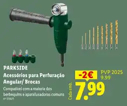 Lidl Parkside acessórios para perfuração angular/ brocas promoção