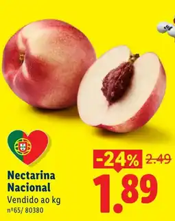 Lidl Nectarina Nacional promoção