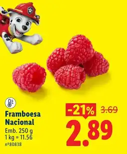 Lidl Framboesa Nacional promoção