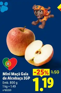 Lidl Mini Maçã Gala de Alcobaça IGP promoção