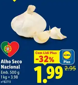 Lidl Alho Seco Nacional promoção