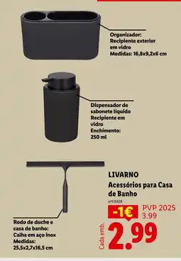 Lidl Livarino acessórios para casa de banho promoção