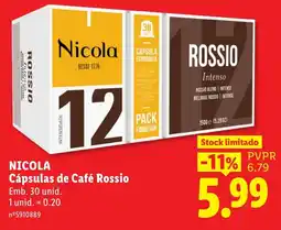 Lidl Nicola Cápsulas de Café Rossio promoção