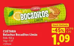Lidl Cuétara Bolachas Bocaditos Limão promoção