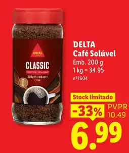 Lidl Delta café solúvel classic promoção