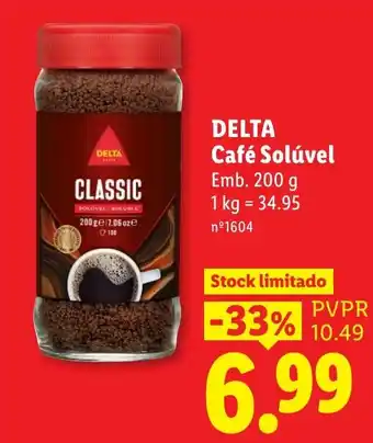 Lidl Delta café solúvel classic promoção