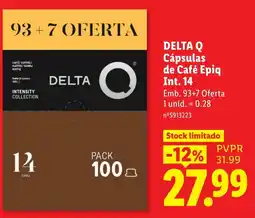 Lidl delta q cápsulas de café epiq int. 14 promoção