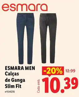 Lidl esmara men calças de ganga slim fit promoção