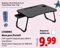 Lidl livarano mesa para portátil promoção