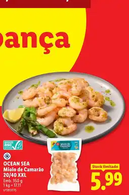 Lidl Ocean Sea miolo de camarão 20/40 xxl promoção