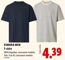 Lidl esmara men t-shirt promoção