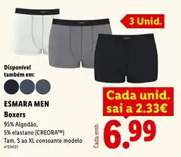Lidl esmara men boxers promoção