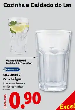 Lidl Silvercrest copo de água promoção