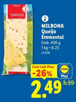 Lidl Milbona Queijo Emmental promoção