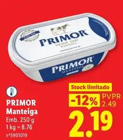 Lidl Primor manteiga promoção