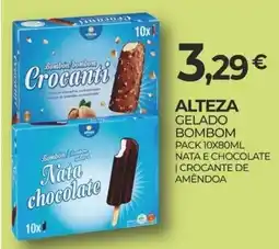 Miranda Supermercados Alteza gelado bombom nata e chocolate crocante de amêndoa promoção