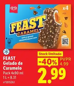 Lidl Feast gelado de caramelo promoção