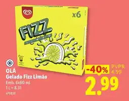 Lidl Olá Gelado Fizz Limão promoção