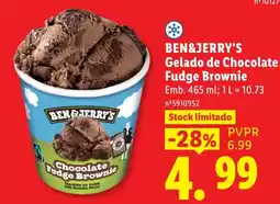 Lidl Ben & Jerry's chocolate fudge brownie promoção