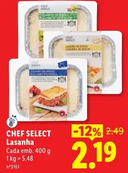 Lidl chef select lasanha promoção