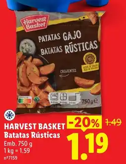 Lidl Harvest Basket Batatas Rústicas promoção