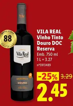 Lidl Vila Real Vinho Tinto promoção