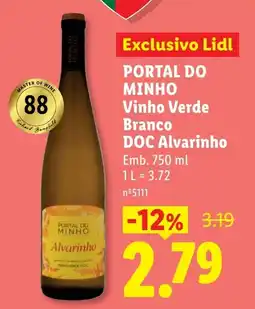 Lidl portal do minho vinho verde branco doc alvarinho promoção