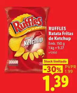 Lidl Ruffles Batata Fritas de Ketchup promoção