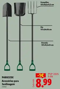 Lidl Parkside acessórios para jardinagem promoção