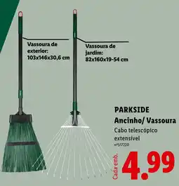 Lidl parkside ancinho/vassoura cabo telescópico extensível promoção