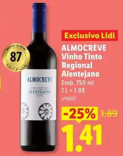 Lidl Almocreve vinho tinto alentejano promoção