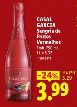 Lidl Casal Garcia Sangria de Frutos Vermelhos promoção