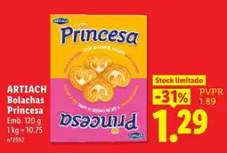 Lidl Artiach bolachas princesa promoção
