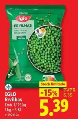 Lidl iglo ervilhas promoção