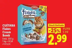 Lidl Cuétara flakes cream bomb promoção