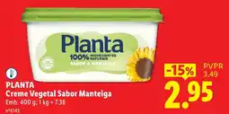Lidl Planta Creme Vegetal Sabor Manteiga promoção