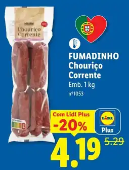Lidl Fumadinho Chouriço Corrente promoção