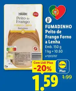 Lidl Fumadinho peito de frango forno a lenha promoção