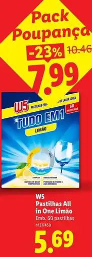 Lidl W5 pastilhas all in one limão promoção