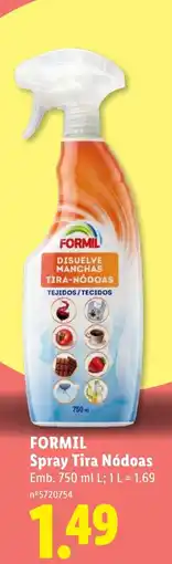 Lidl Formil spray tira nódoas promoção