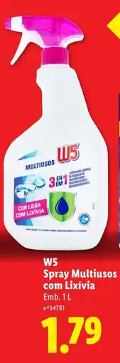 Lidl W5 Spray Multiusos com Lixívia promoção