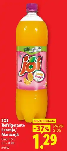 Lidl Joi refrigerante laranja maracujá promoção