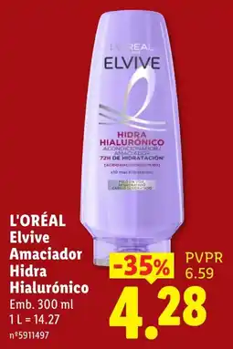 Lidl L'Oréal Elvive Amaciador Hidra Hialurónico promoção