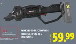 Lidl Parkside performance tesoura de poda 20 v sem bateria promoção