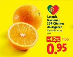 Lidl Laranja Nacional - IGP Citrinos do Algarve promoção
