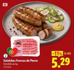 Lidl Salsichas Frescas de Porco promoção