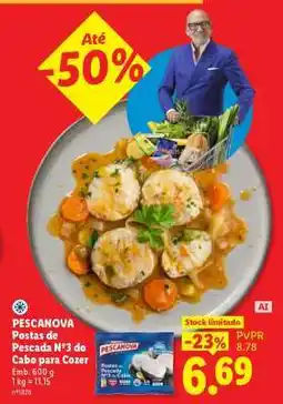 Lidl PESCANOVA Postas de Pescada N°3 do Cabo para Cozer promoção