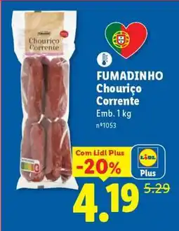 Lidl Fumadinho Chouriço Corrente promoção