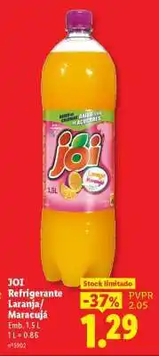 Lidl JOI Refrigerante Laranja/Maracujá promoção